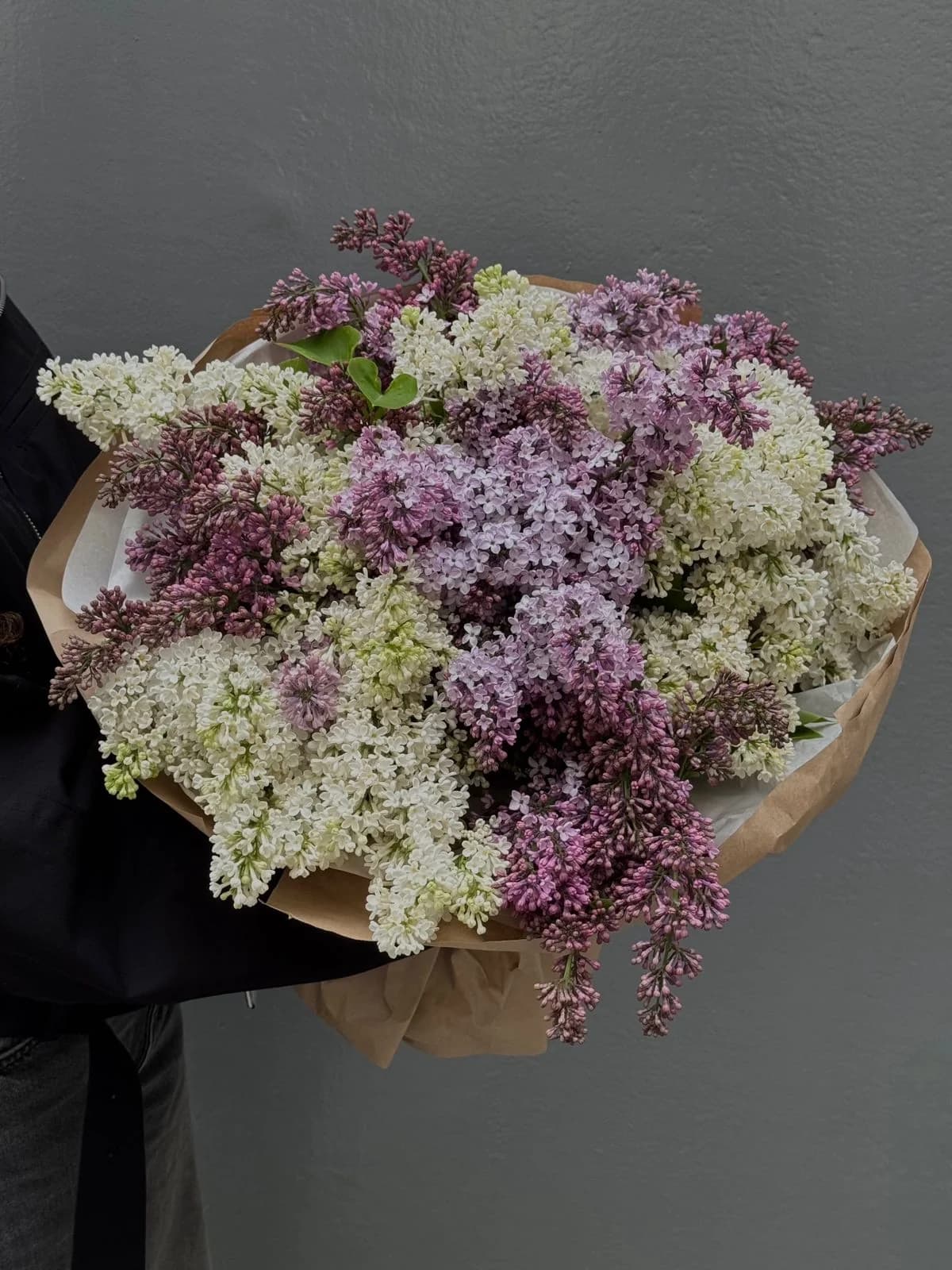 Duo bouquet with White & Purple Lilac